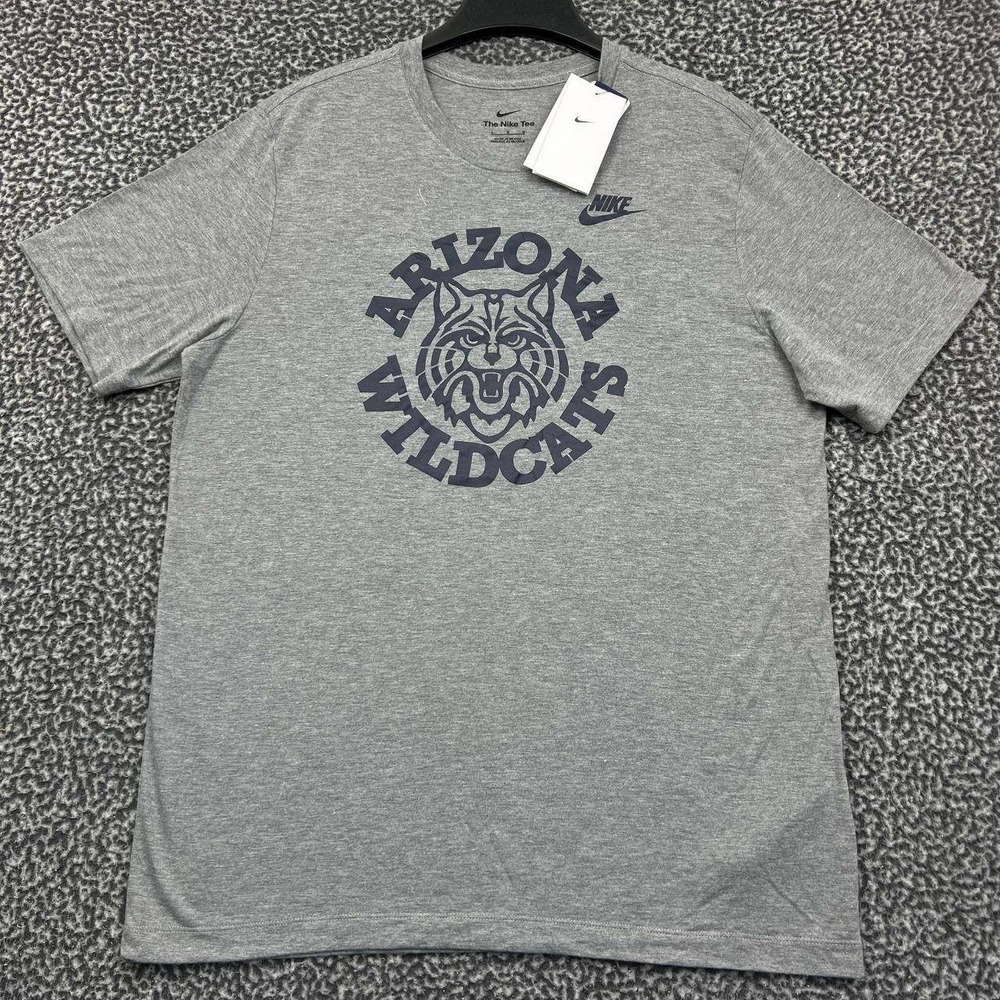 Nike Shirt Men Large Gray‎ Arizona Wildcats NCAA Short Sleeve Crew Neck New L